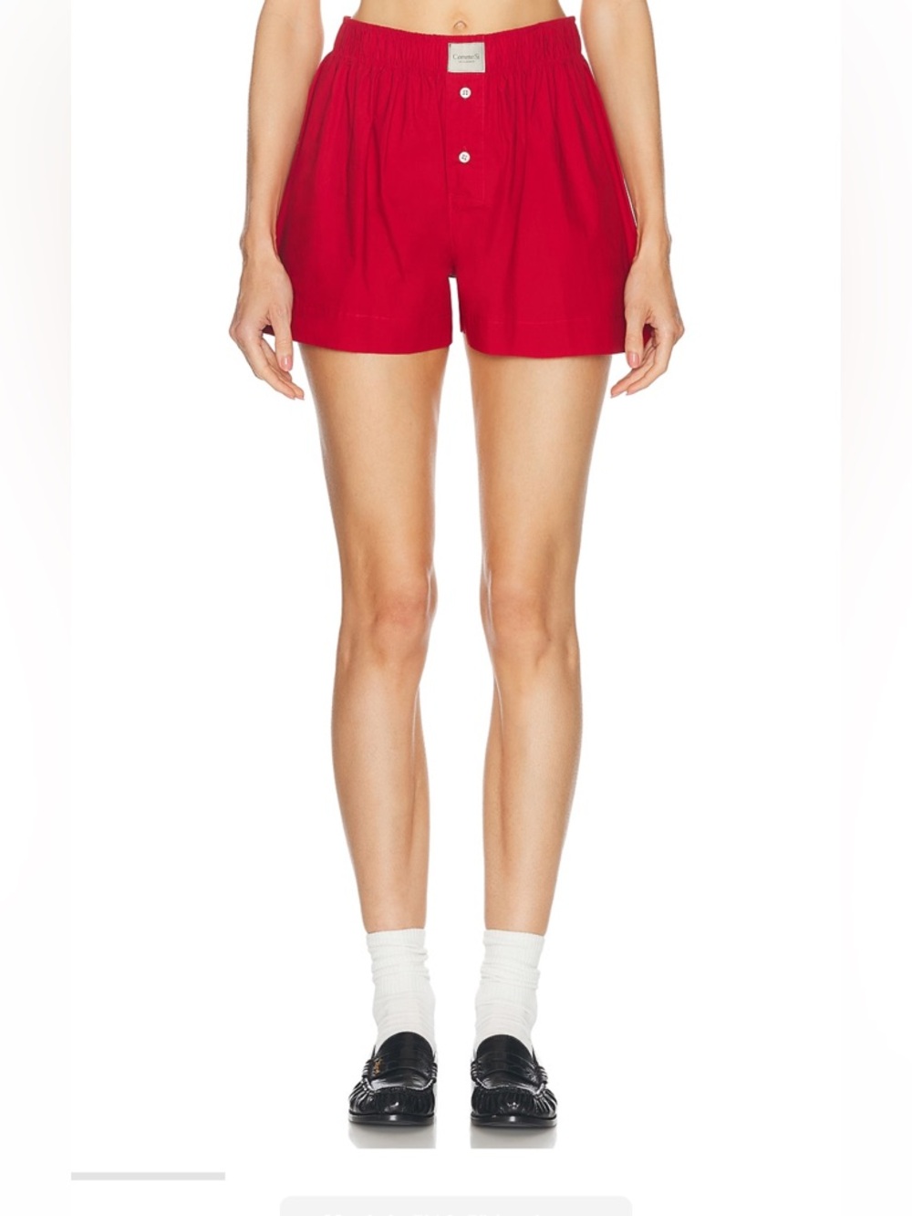 DONNI Red Women's Boxer-Style Shorts